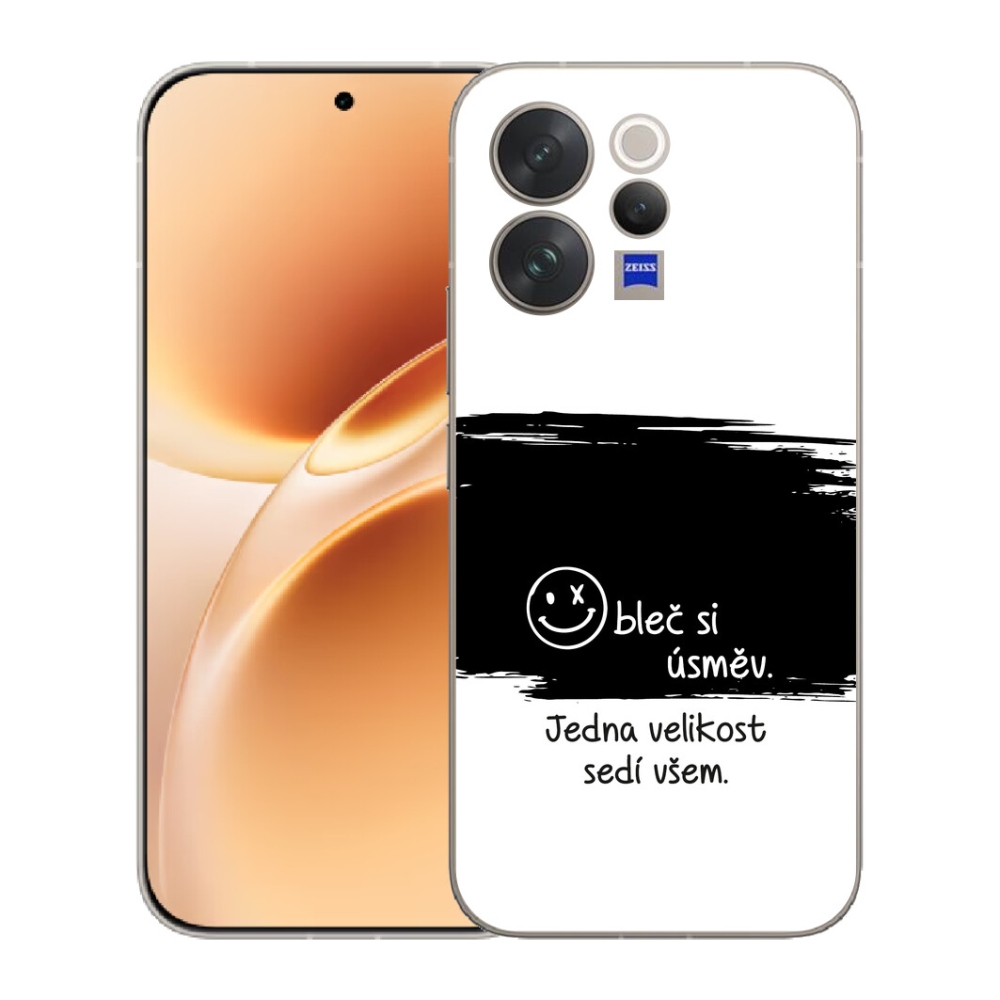 mmCase géltok a Vivo V70-hez – vicces felirat, 8 fekete-fehér háttér