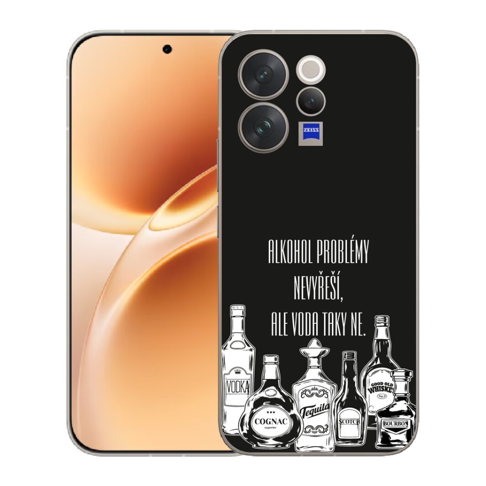mmCase géltok a Vivo V70-hez – vicces felirat fekete háttérrel