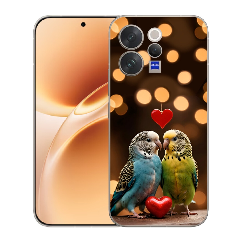 mmCase géltok a Vivo V70-hez – szerelmes papagájok