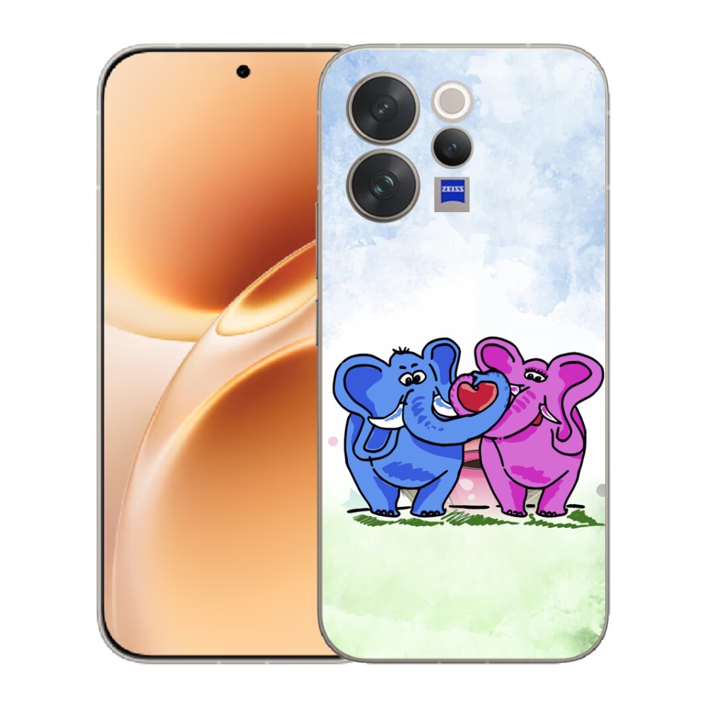 mmCase géltok a Vivo V70-hez – szerelmes elefántok