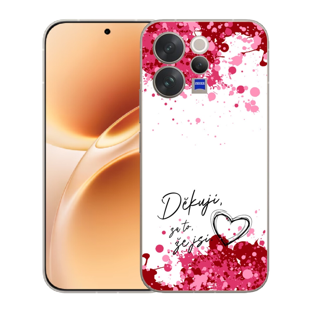 mmCase gél tok a Vivo V70-hez – „Szerelmes” felirat, 2 fehér háttér