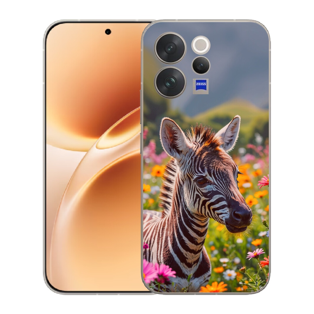 mmCase gélhuzat a Vivo V70-hez – zebra a réten
