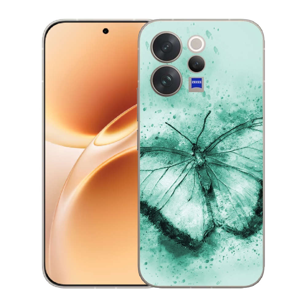 mmCase géltok a Vivo V70-hez – zöld pillangó