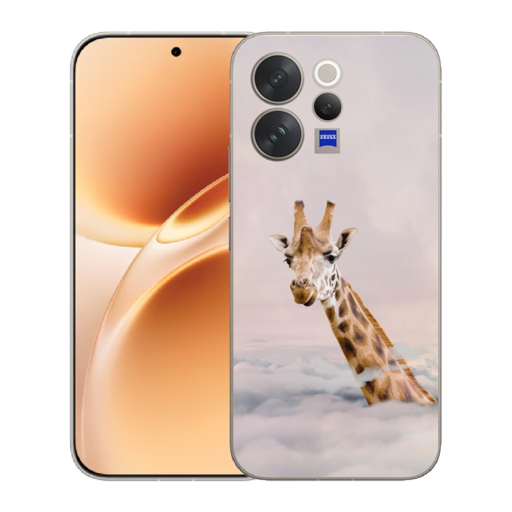 mmCase gél tok a Vivo V70-hez – zsiráf a felhők között