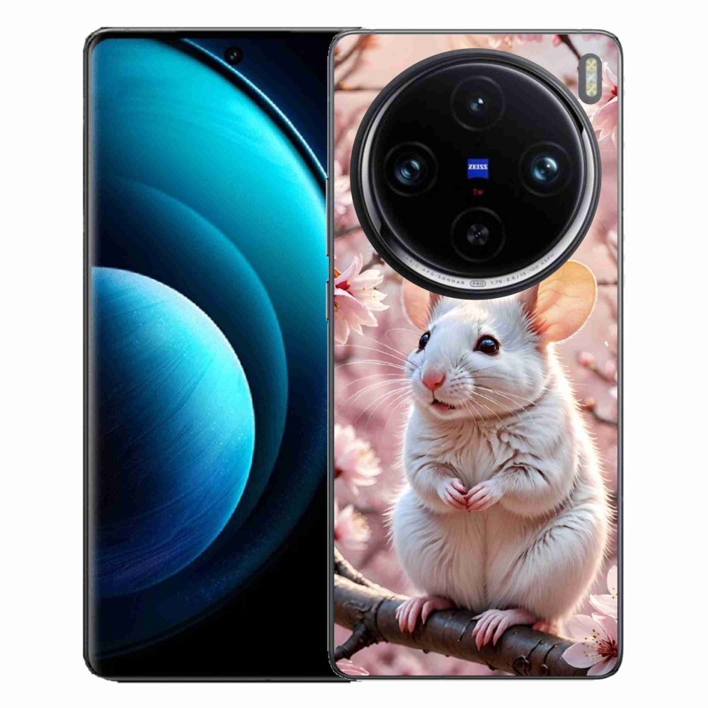 mmCase géltok a Vivo X100 Pro 5G-hez – fehér egér egy ágon