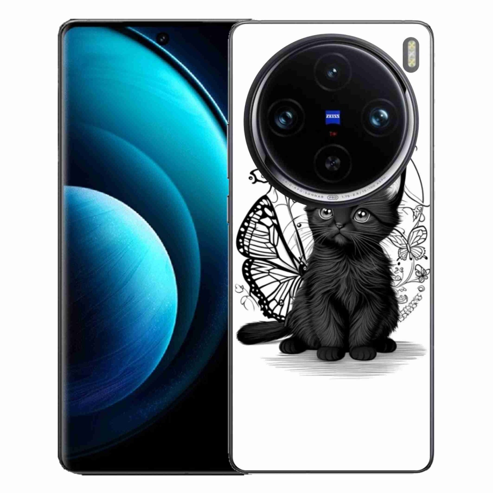 mmCase gél tok a Vivo X100 Pro 5G-hez – fekete cica
