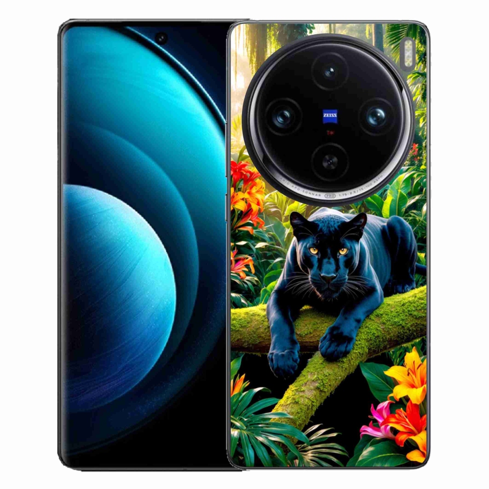 mmCase géltok a Vivo X100 Pro 5G-hez – fekete párduc a dzsungelben