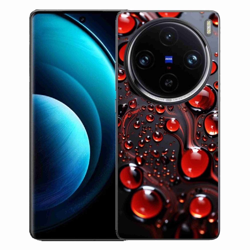 mmCase géltok a Vivo X100 Pro 5G-hez – piros cseppek 2