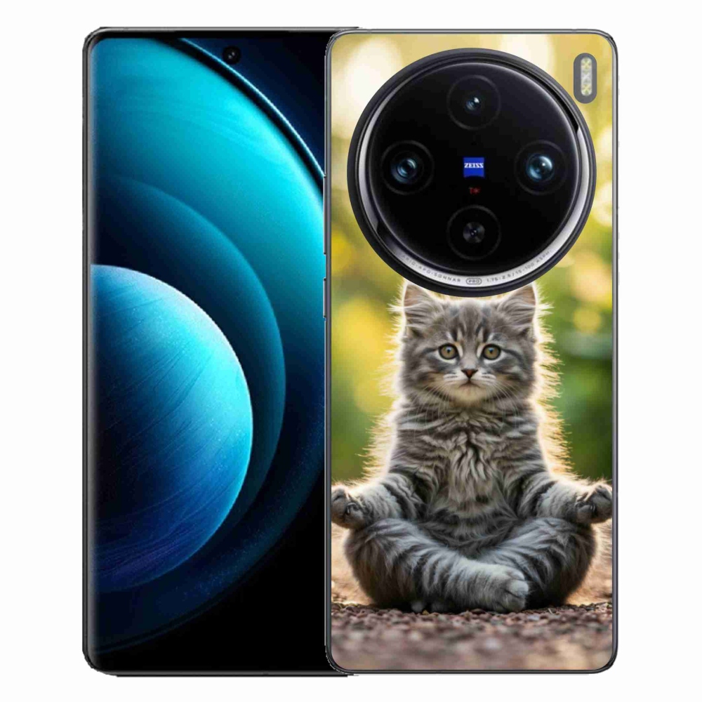 mmCase géltok a Vivo X100 Pro 5G-hez – meditáló cica