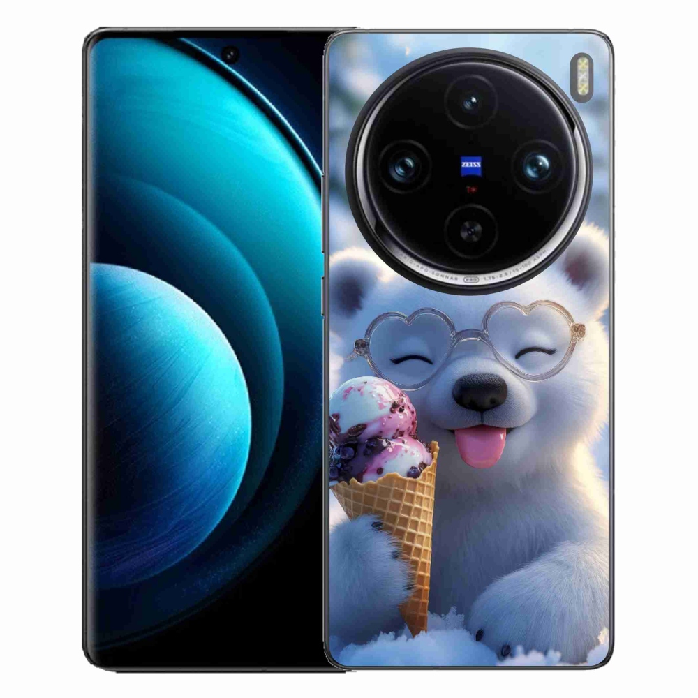 mmCase géltok a Vivo X100 Pro 5G-hez – jégkrémet evő mackó