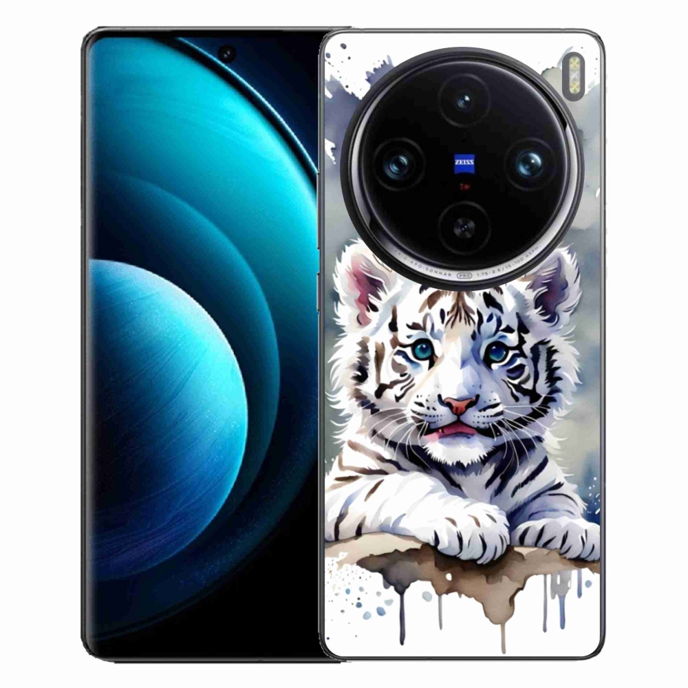 mmCase géltok a Vivo X100 Pro 5G-hez – fehér tigris kölyök