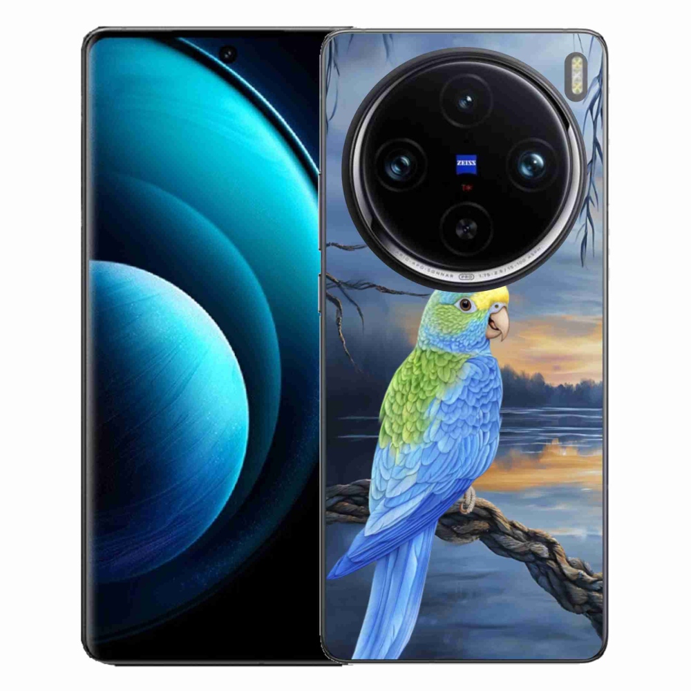 mmCase gélhuzat a Vivo X100 Pro 5G-hez – kék papagáj