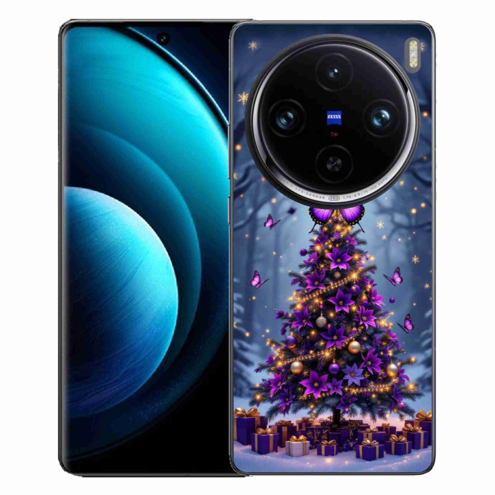 mmCase gél tok a Vivo X100 Pro 5G-hez – pillangós karácsonyfa