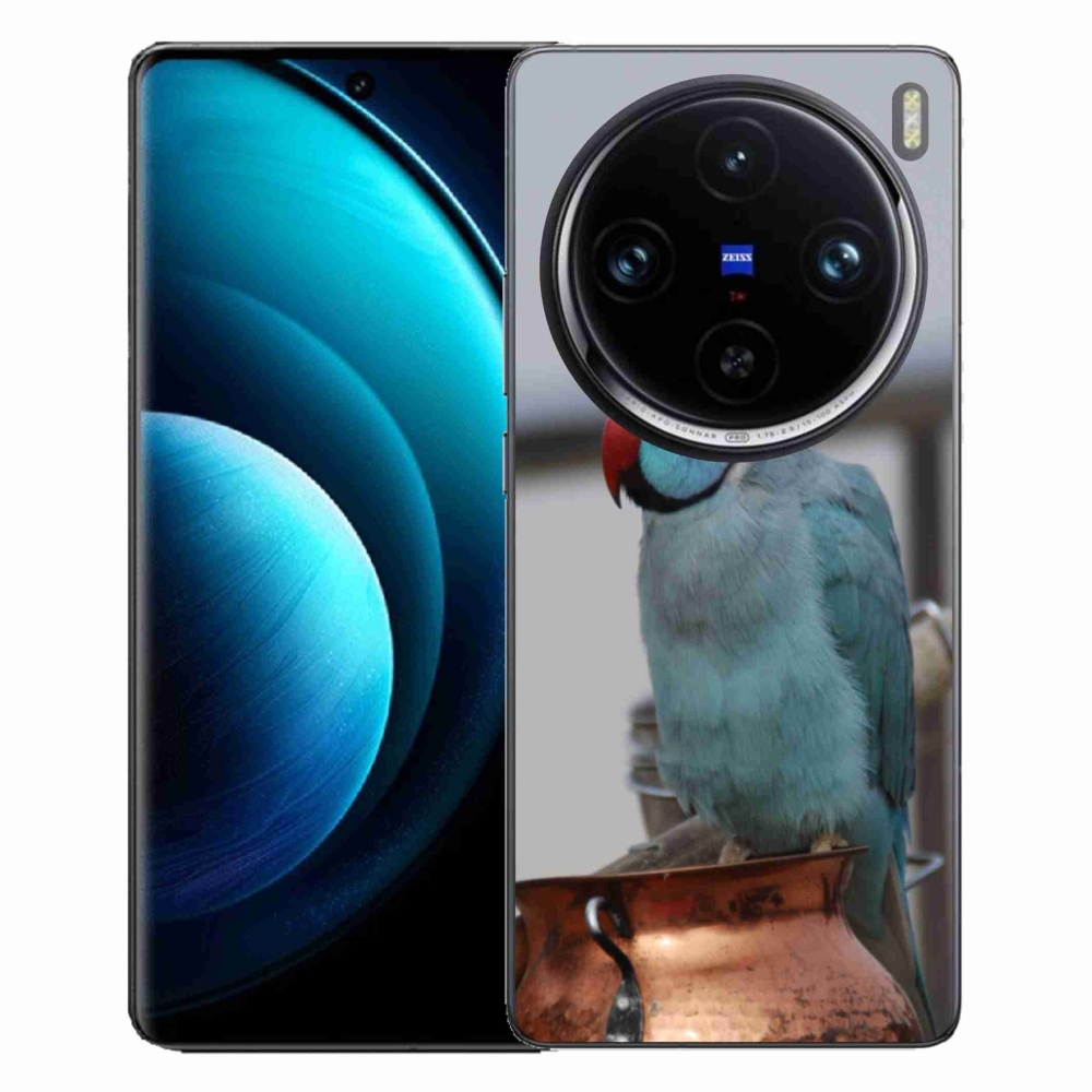 mmCase géltok a Vivo X100 Pro 5G-hez – kék alexandri papagáj