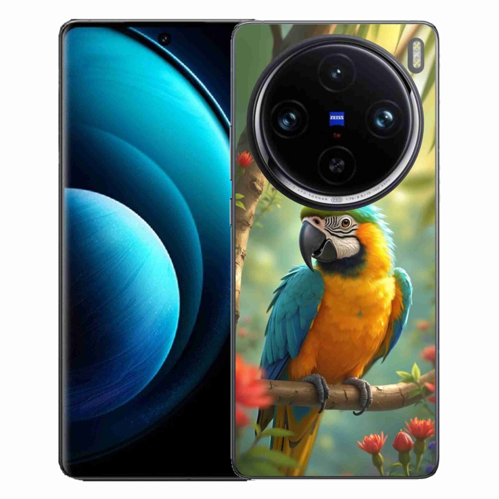 mmCase géltok a Vivo X100 Pro 5G-hez – kék-sárga ara papagáj