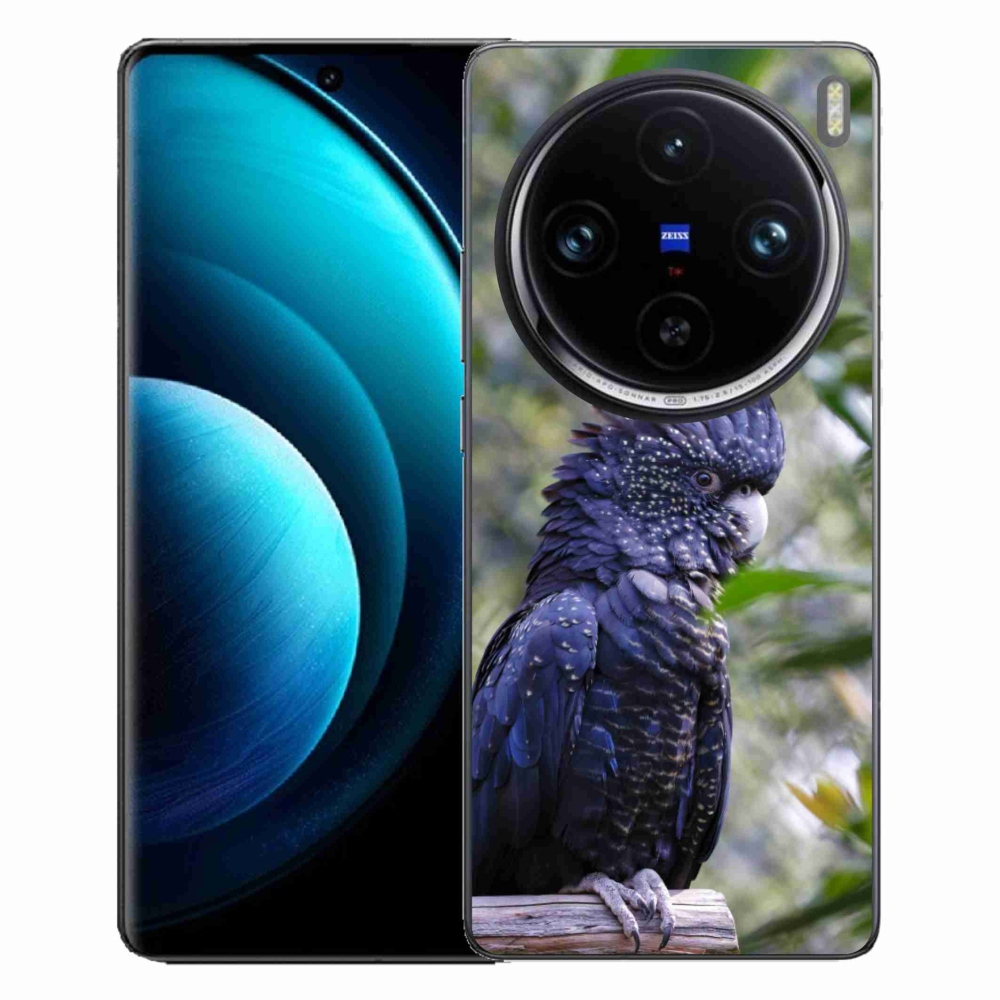 mmCase géltok a Vivo X100 Pro 5G-hez – fekete kakadu papagáj