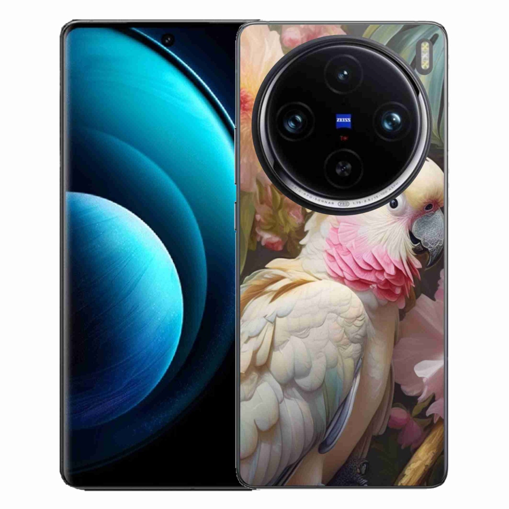 mmCase géltok a Vivo X100 Pro 5G-hez – rózsaszín kakadu papagáj 2