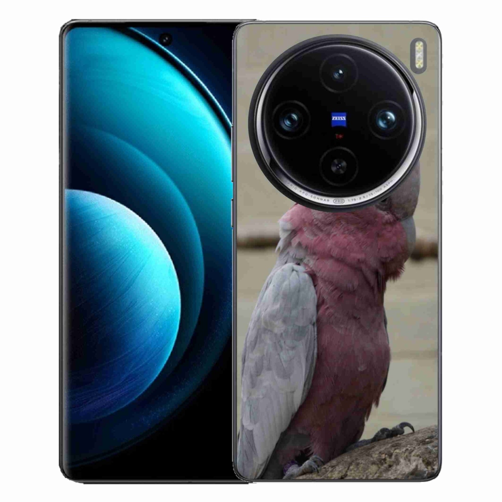 mmCase gélhuzat a Vivo X100 Pro 5G-hez – rózsaszín kakadu papagáj