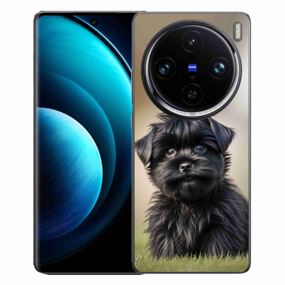 mmCase géltok a Vivo X100 Pro 5G-hez – aranyos fekete kutyus