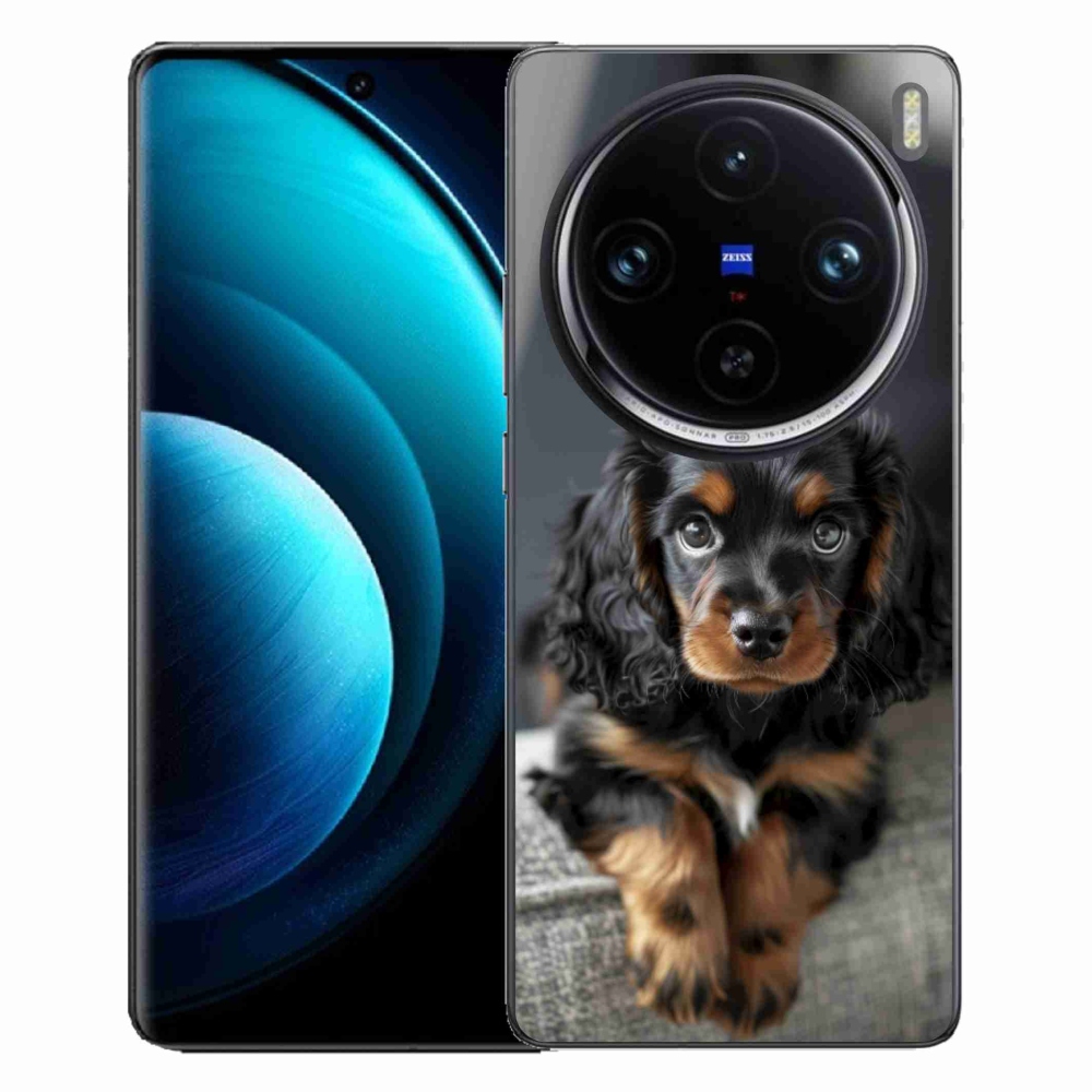 mmCase gél tok a Vivo X100 Pro 5G-hez – aranyos, hosszúszőrű tacskó