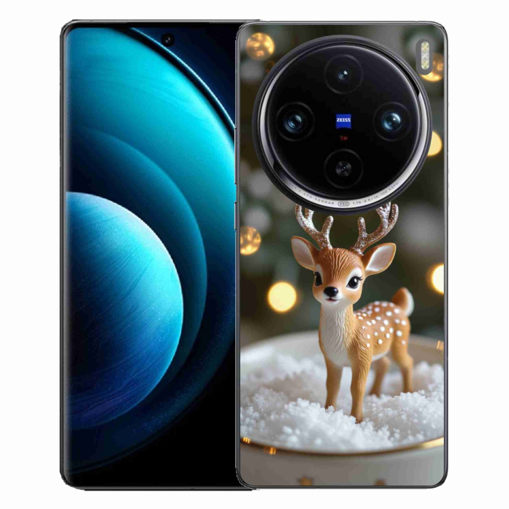 mmCase gél tok a Vivo X100 Pro 5G-hez – aranyos karácsonyi szarvas