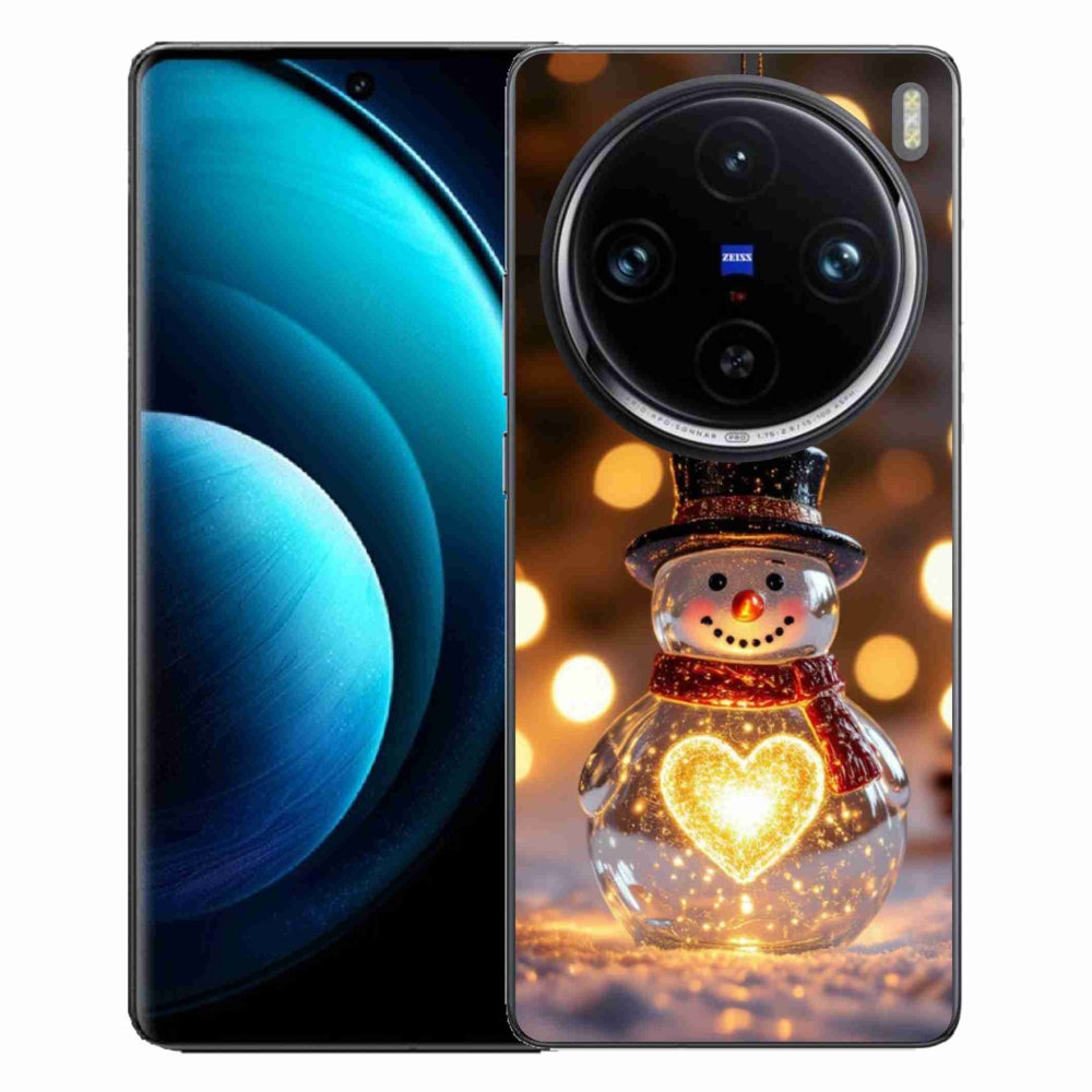 mmCase gél tok a Vivo X100 Pro 5G-hez – világító karácsonyi hóember