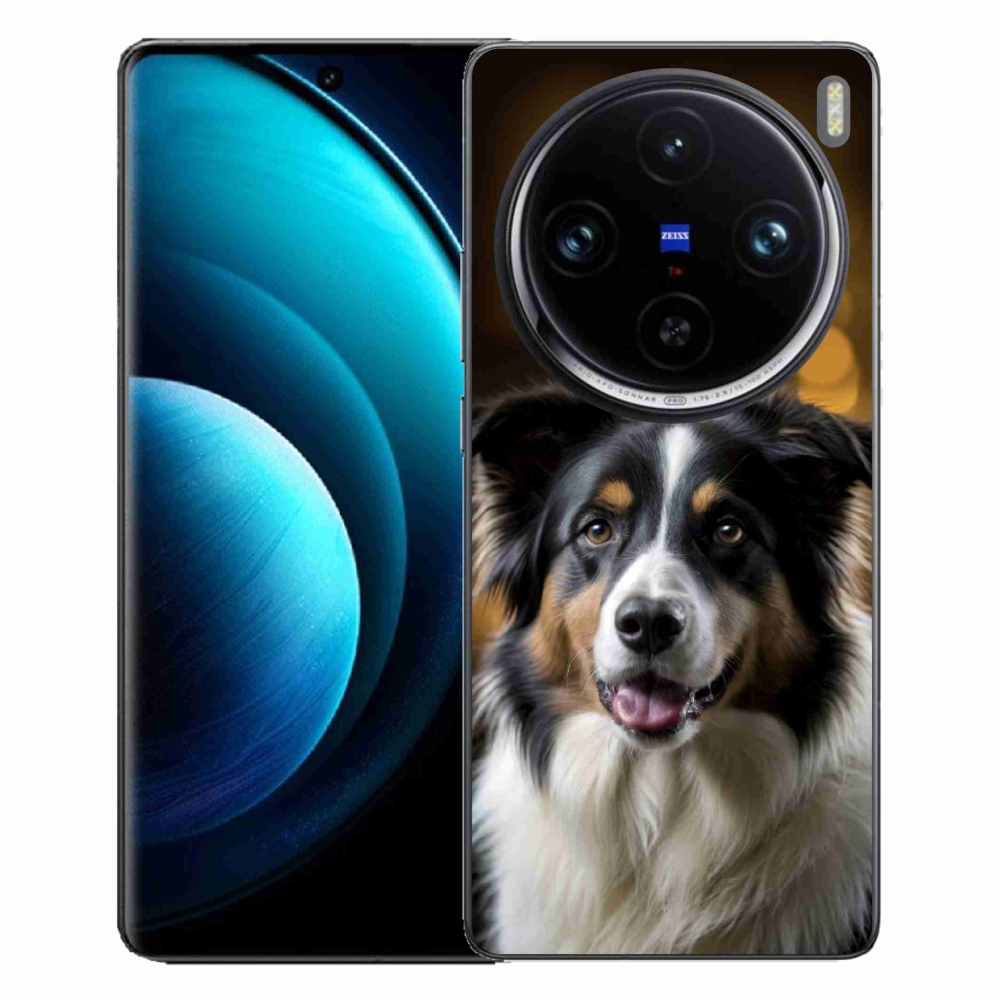 mmCase gél tok a Vivo X100 Pro 5G-hez – mosolygós ausztrál juhászkutya