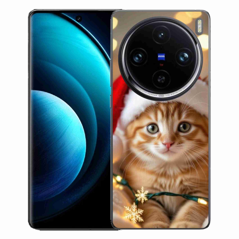 mmCase gél tok a Vivo X100 Pro 5G-hez – karácsonyi cica