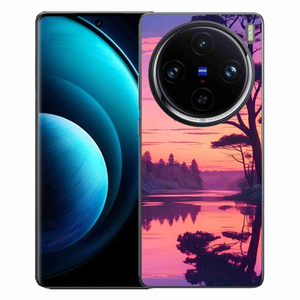 mmCase gélhuzat a Vivo X100 Pro 5G-hez – naplemente a tó felett