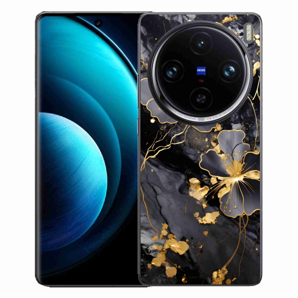 mmCase géltok a Vivo X100 Pro 5G-hez – arany virágok