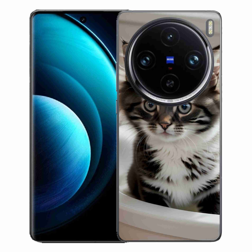 mmCase gél tok a Vivo X100 Pro 5G-hez – kíváncsi cica