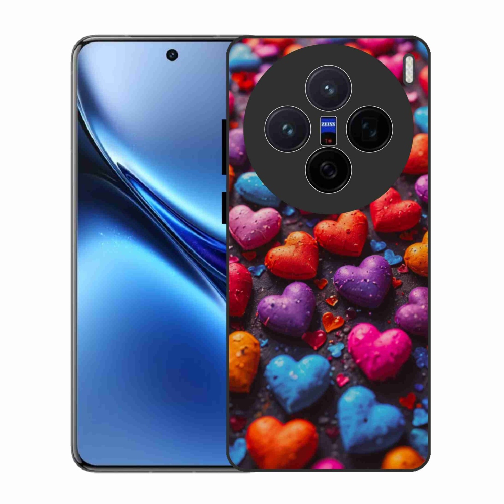 Zselés borítás mmCase a Vivo X200 5G készülékhez - színes szív