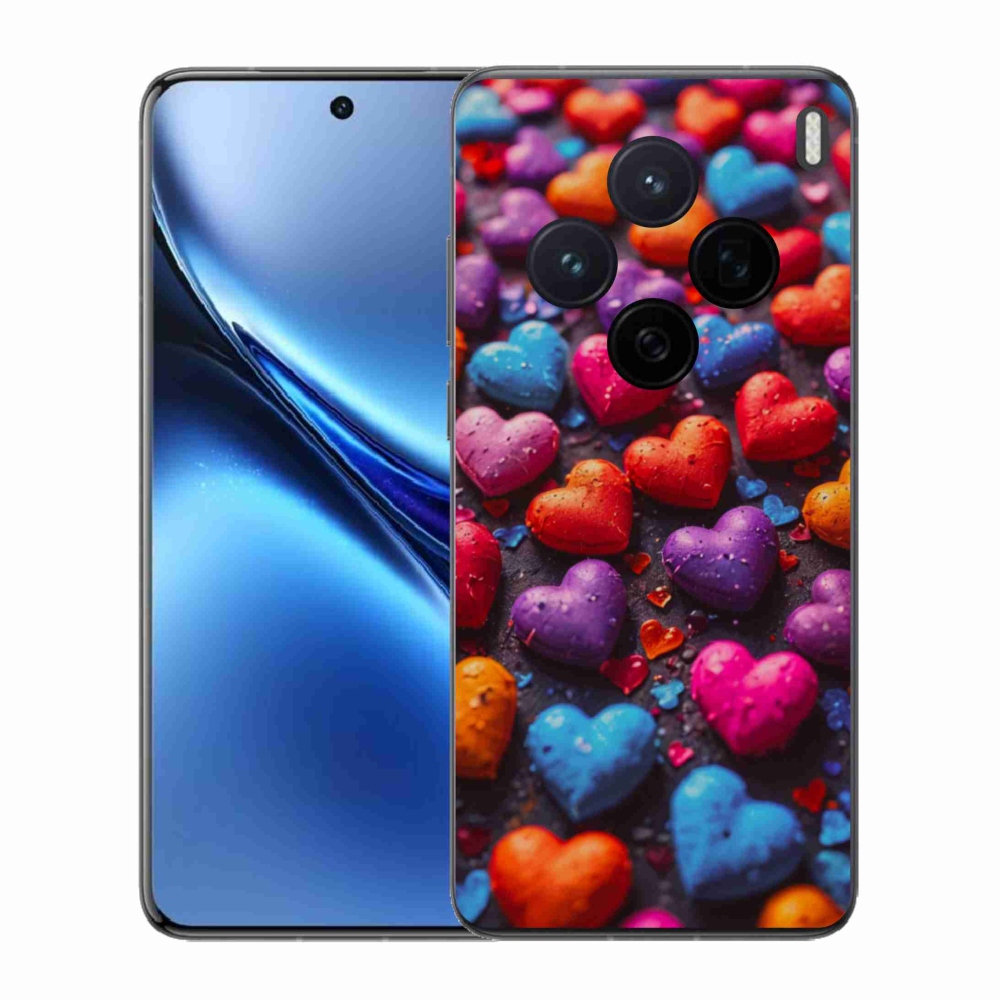 Zselés borítás mmCase a Vivo X200 5G készülékhez - színes szív