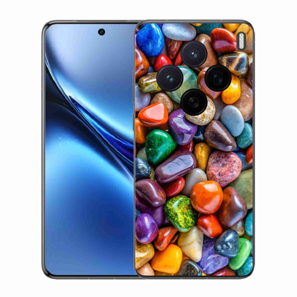 Zselés borítás mmCase a Vivo X200 5G-hez - színes strasszkövek