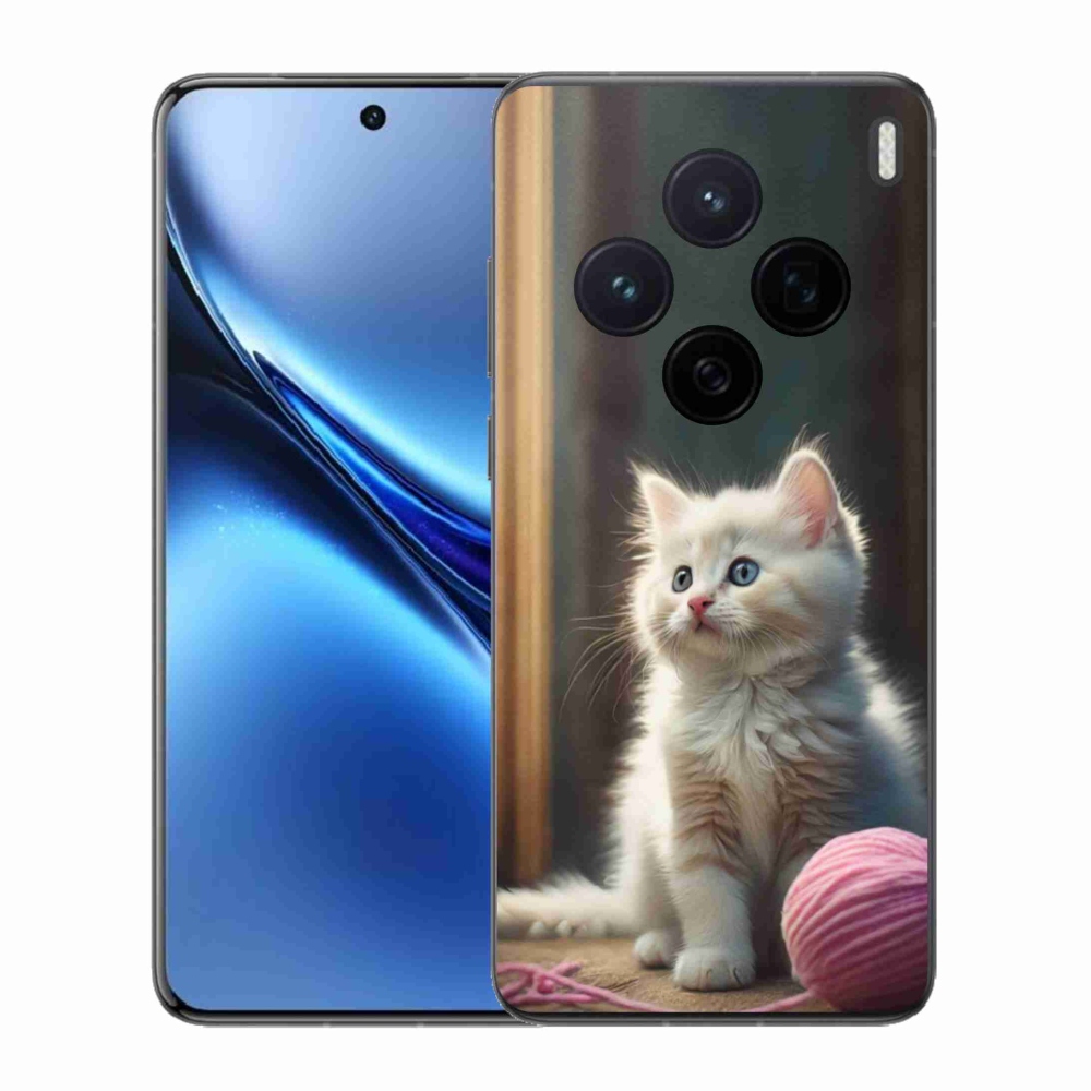 Zselés borítás mmCase a Vivo X200 5G készülékhez - fehér cica 2