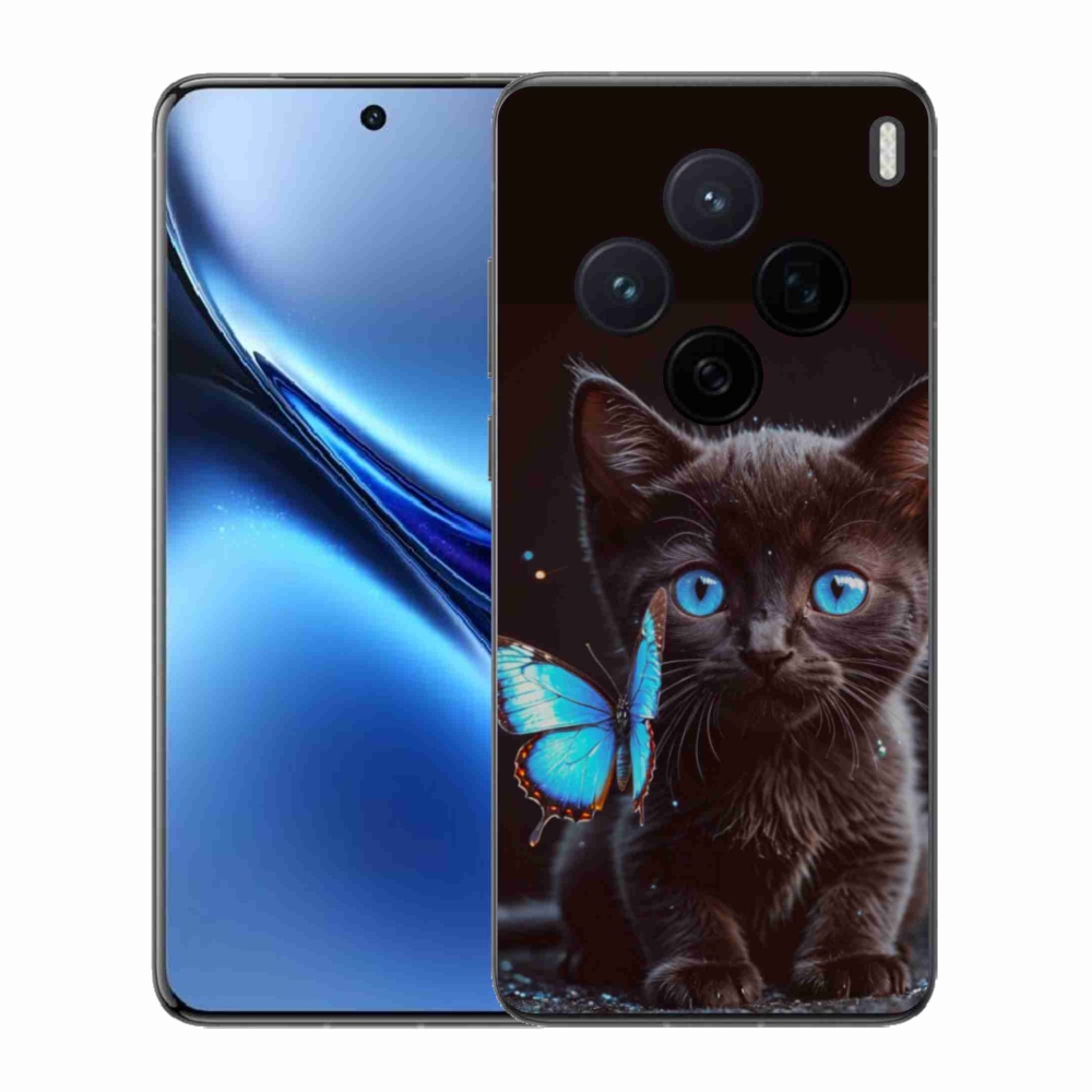Zselés borítás mmCase a Vivo X200 5G készülékhez - fekete cica 3