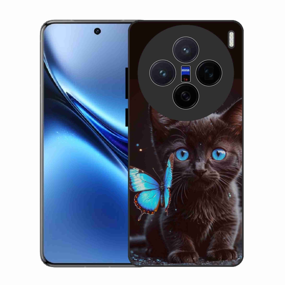 Zselés borítás mmCase a Vivo X200 5G készülékhez - fekete cica 3