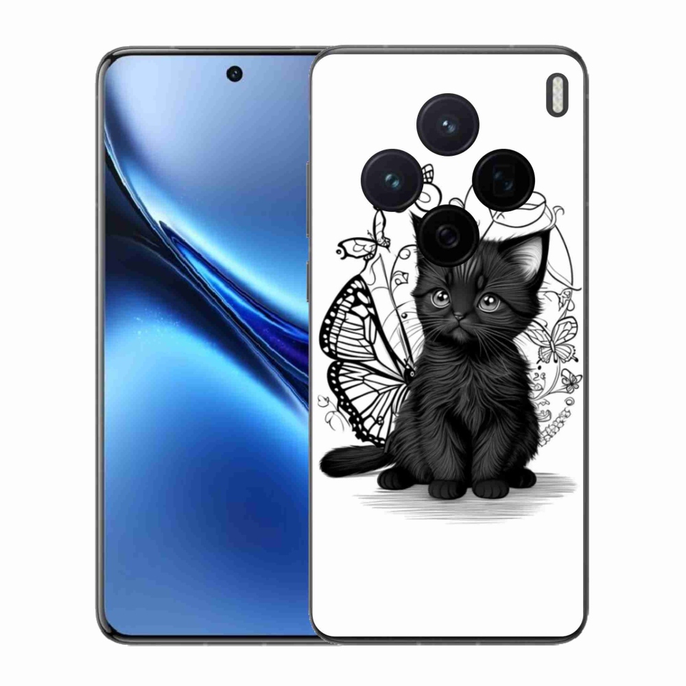 Zselés borítás mmCase a Vivo X200 5G készülékhez - fekete cica