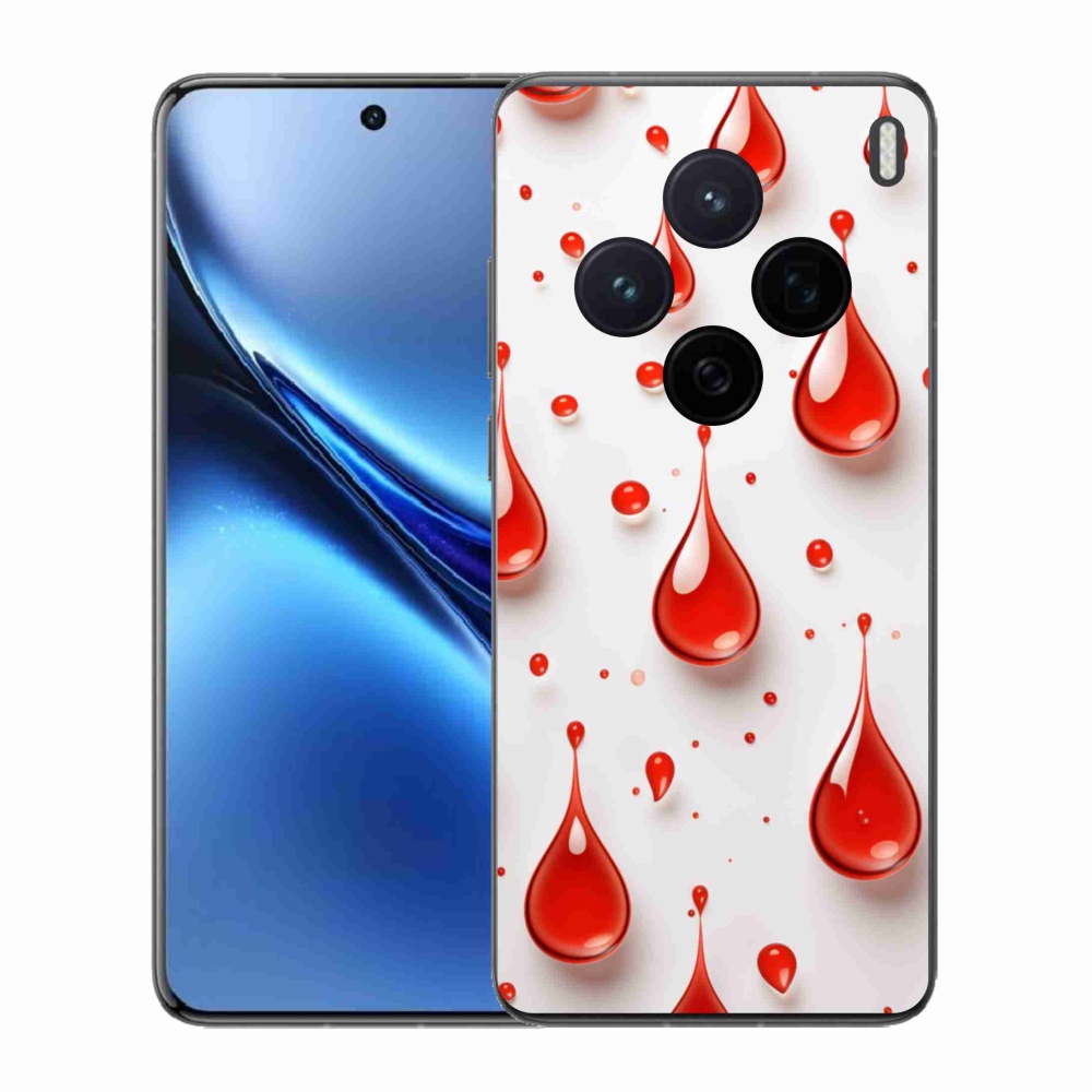 Zselés borítás mmCase a Vivo X200 5G-hez - piros cseppek