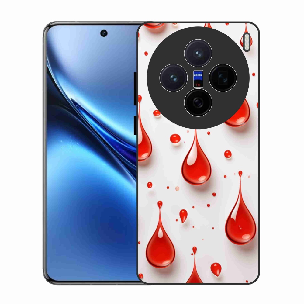 Zselés borítás mmCase a Vivo X200 5G-hez - piros cseppek