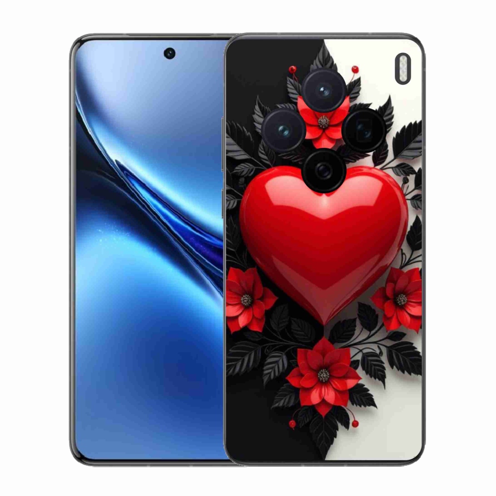 Zselés borítás mmCase a Vivo X200 5G készülékhez - piros szív