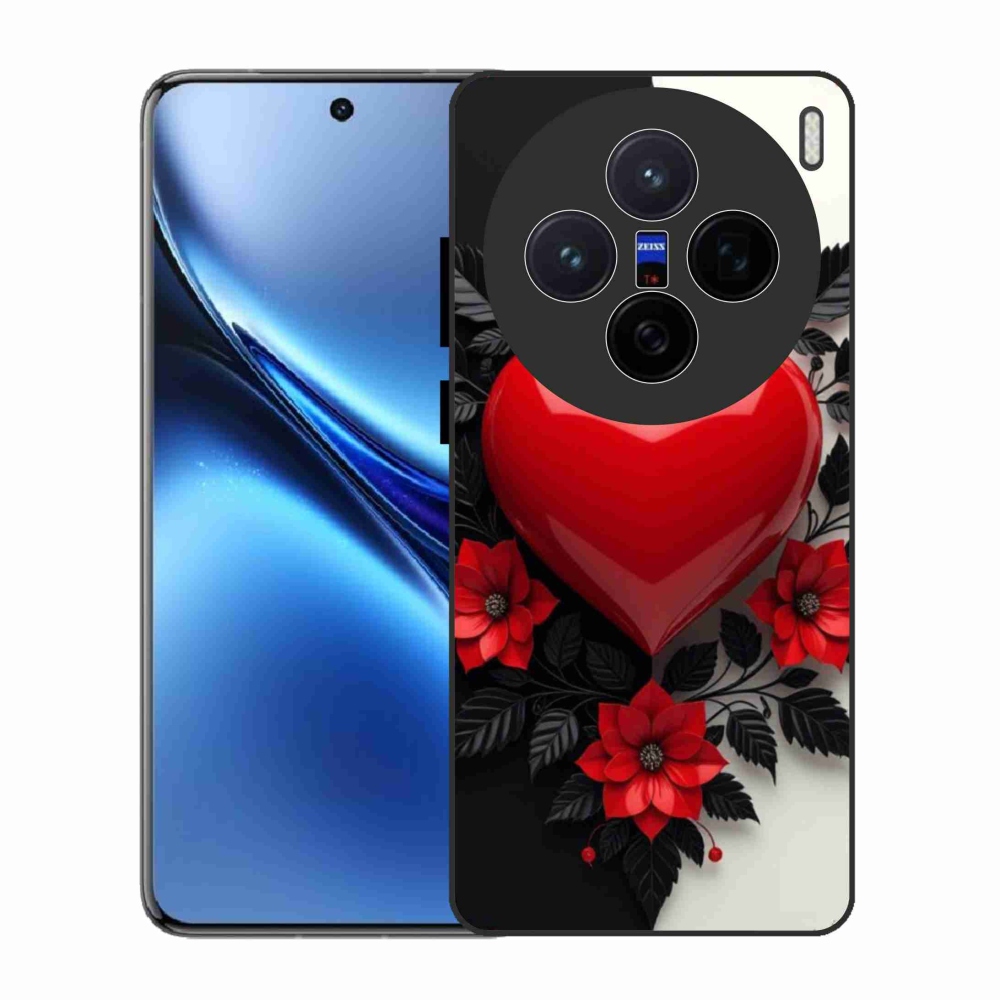 Zselés borítás mmCase a Vivo X200 5G készülékhez - piros szív