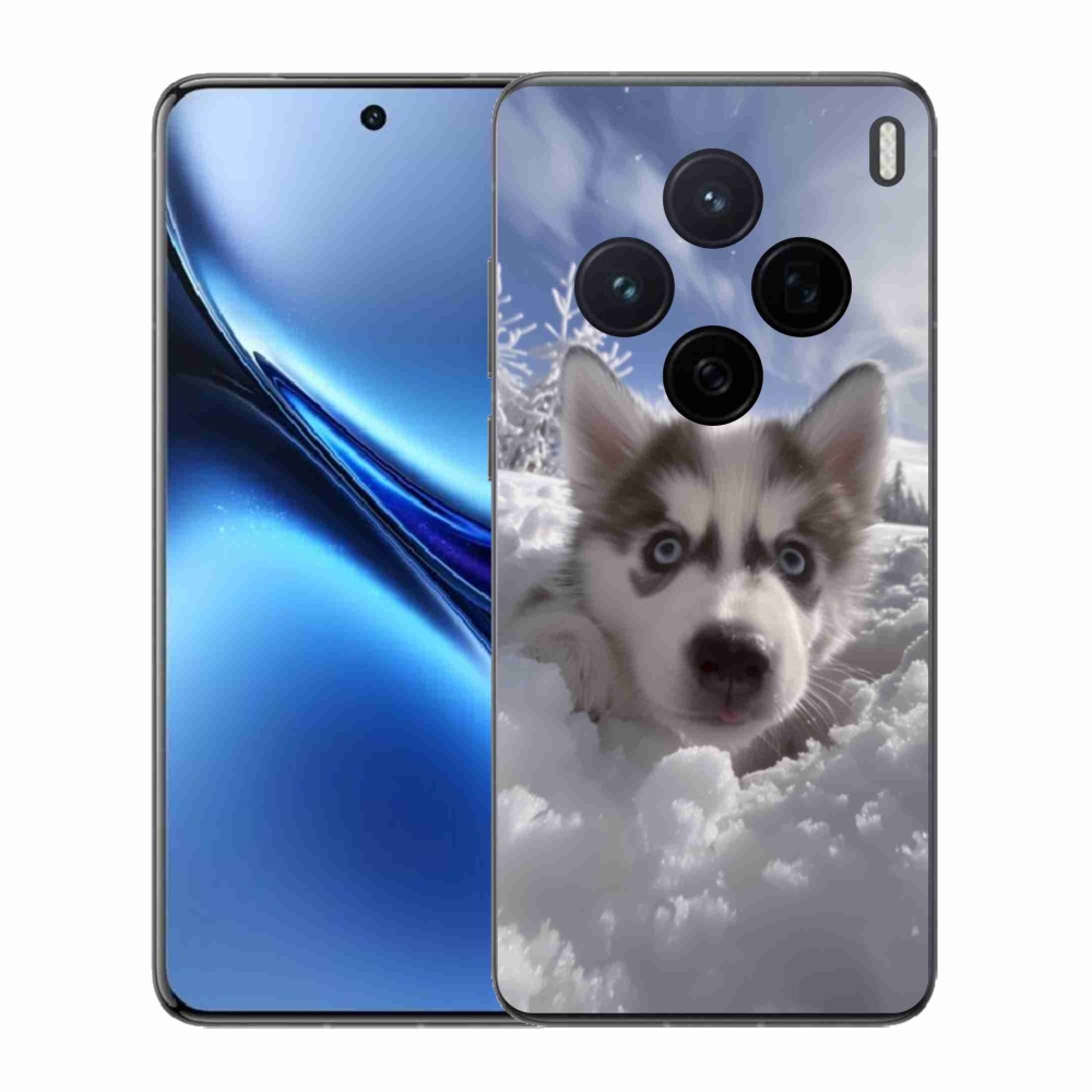 Gél borítás mmCase a Vivo X200 5G-hez - husky a hóban
