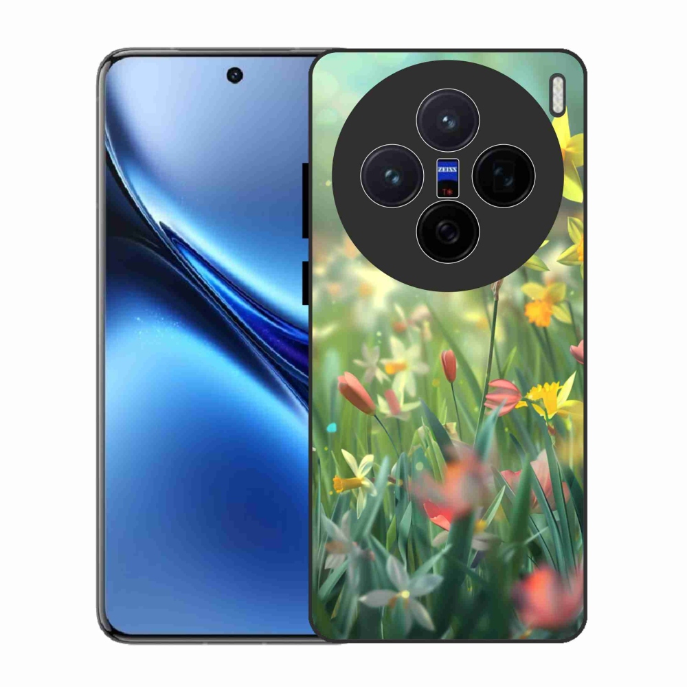 Zselés borítás mmCase a Vivo X200 5G-hez - tavaszi virágok