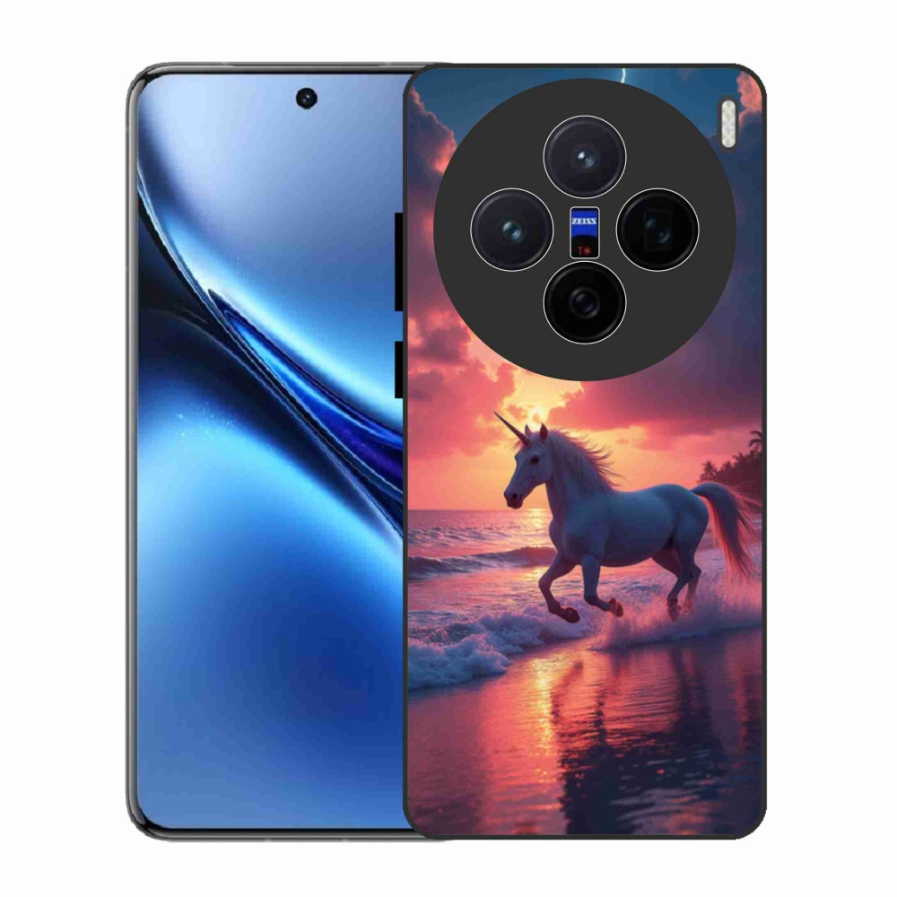 Gél borítás mmCase a Vivo X200 5G készülékhez - egyszarvú a tengerparton