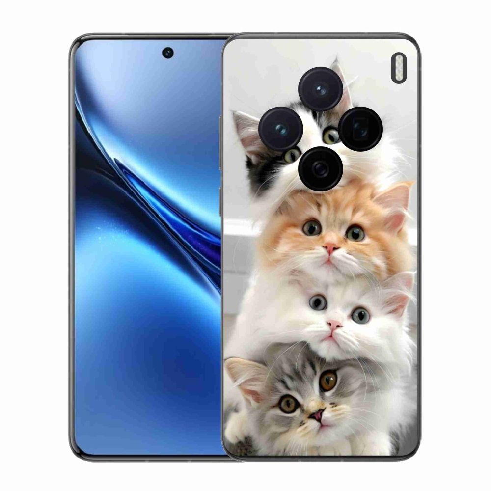 Zselés borítás mmCase a Vivo X200 5G-hez - csokor macskákhoz