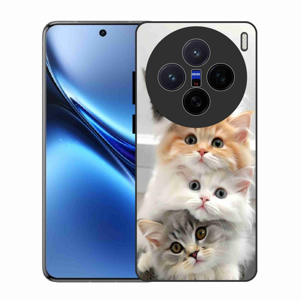 Zselés borítás mmCase a Vivo X200 5G-hez - csokor macskákhoz