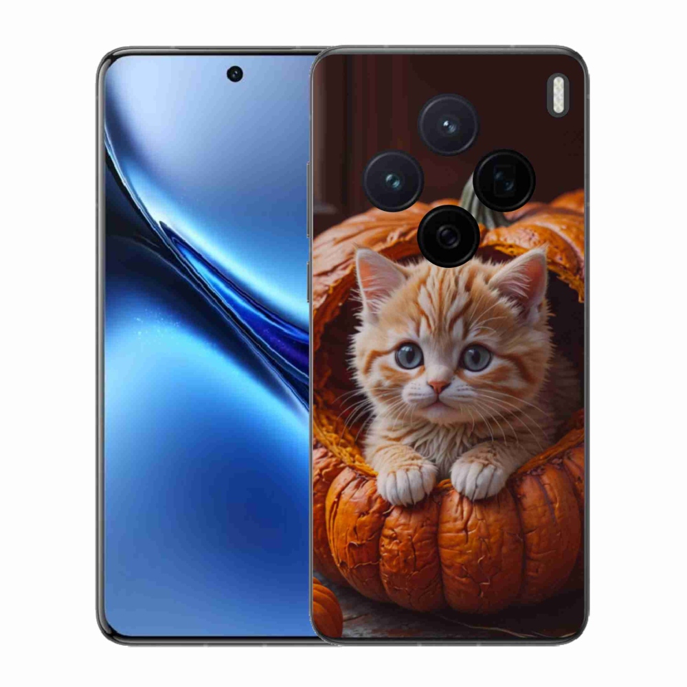 Zselés borítás mmCase a Vivo X200 5G készülékhez - cica és tök 2