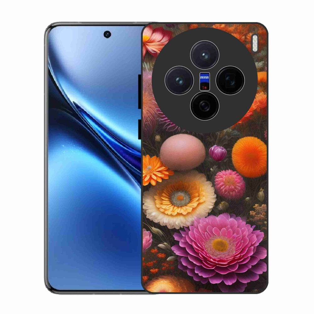 Gél borító mmCase a Vivo X200 5G-hez - virágos kompozíció