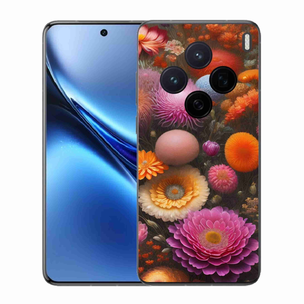 Gél borító mmCase a Vivo X200 5G-hez - virágos kompozíció